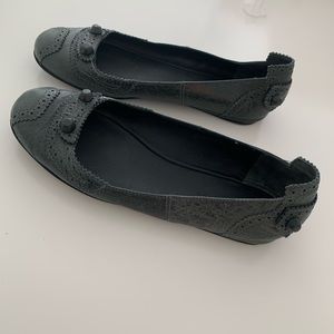 Balenciaga dark grey ballet flats